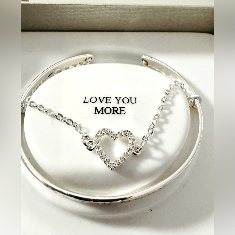 NWT silver plated bracelet w/attached charm, coach charm, & leather purse charm - Picture 9 of 16